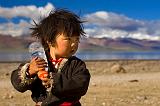 Little boy, Nam Tso Lake, Tibet, China